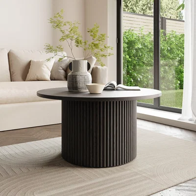 Dunelm Amari Round Coffee Table Black