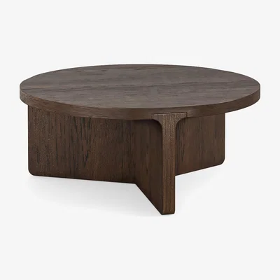 Dunelm California Small Round Coffee Table Dark Oak