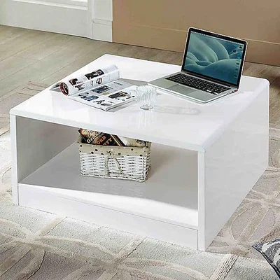 Dunelm Manhattan Square Coffee Table White