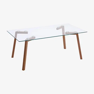 Dunelm Morton Oak Effect and Glass Coffee Table Natural