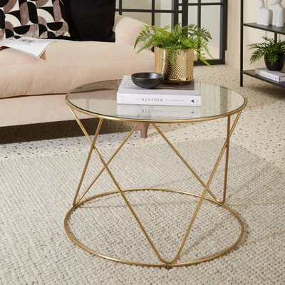Dunelm Yolanda Coffee Table Gold