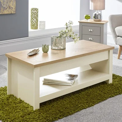 Dunelm Lancaster Lift Up Coffee Table Cream