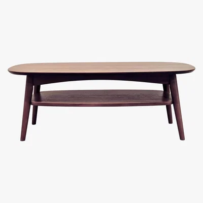 Dunelm Skandi Walnut Coffee Table Chocolate Brown