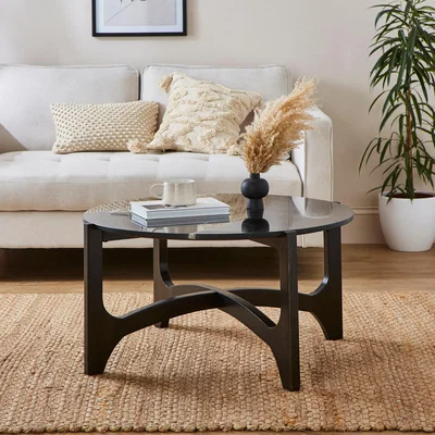 Dunelm Jae Coffee Table, Marble Black