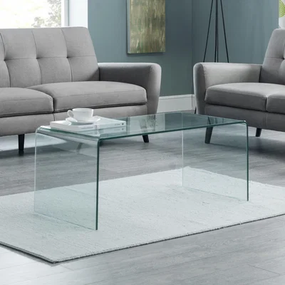 Dunelm Amalfi Bent Glass Coffee Table Clear