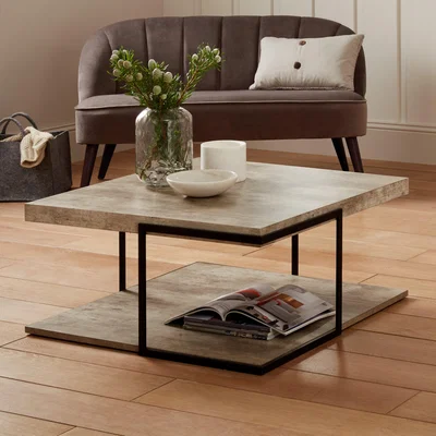 Dunelm Pacific Jersey Lam Coffee Table, Grey Wood Effect Grey