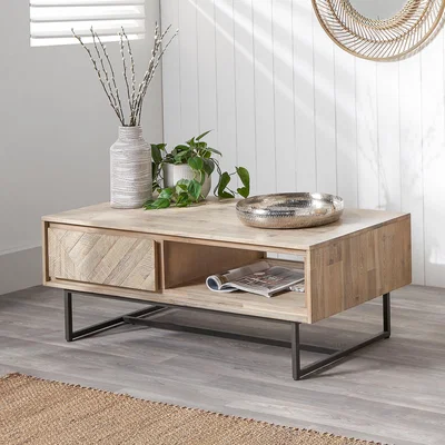 Dunelm Pacific Marca Coffee Table, Natural Acacia Wood Natural
