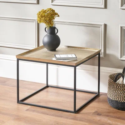 Dunelm Franklin Coffee Table, Gold Cast Gold