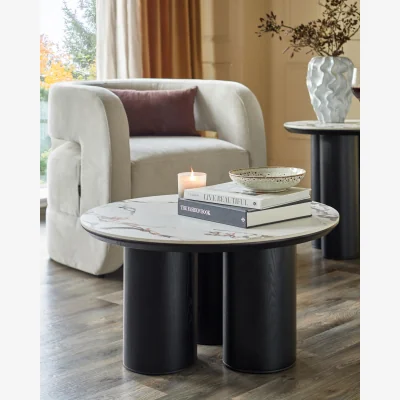 Danetti Lena white calacatta ceramic coffee table