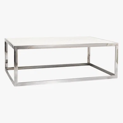 Furniture Village Levanto Marble Coffee Table - White - By Furniture Village
