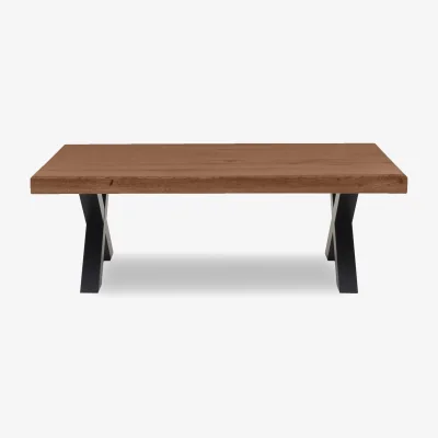 Furniture Village Bodahl - Terra Straight Edge Coffee Table with X Shaped Legs - Old Bassano