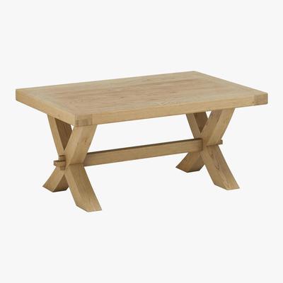Furniture Village Keating Crossed-Leg Coffee Table - Brown - By Furniture Village