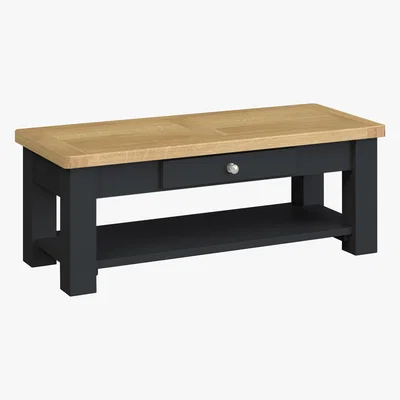 Furniture Village Corndell - Somerset Coffee Table with Drawer - Black