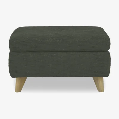 Furniture Village Malmo Fabric Coffee Table Storage Footstool - R352 Forest Green