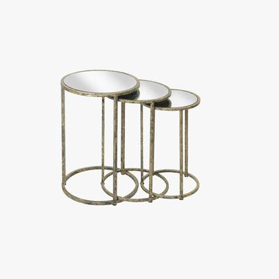 Furniture Village Edna Nest of Tables - Gold - By Furniture Village