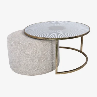 Furniture Village Lucille Coffee Table and Pouffe