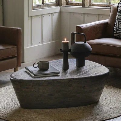 Furniture123 Mango Wood Triangle Coffee Table - Oregon