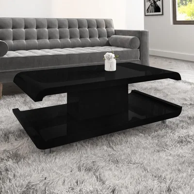 Furniture123 Black High Gloss Coffee Table - Tiffany