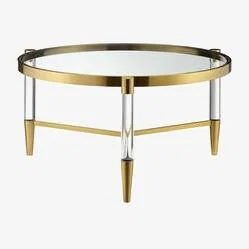 Furniture123 Round Glass Coffee Table - Marissa