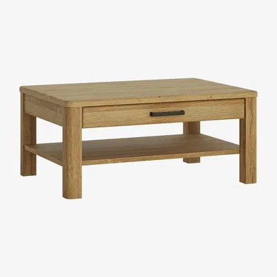 Furniture123 Oak Coffee Table with Storage - Cortina