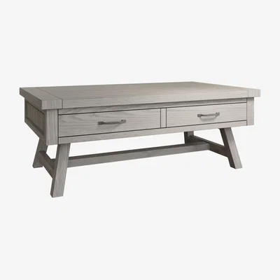 Furniture123 Large Grey Oak Coffee Table with Storage - Ambleside