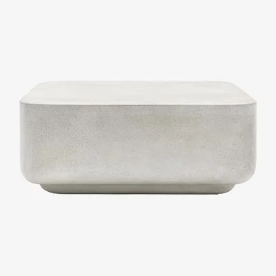 Furniture123 Curved Square Concrete Coffee Table - Pavia