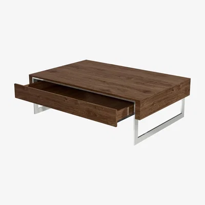 Furniture123 Walnut Coffee Table with Storage - Tiffany