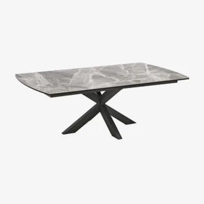 Furniture123 Grey Marble Ceramic Coffee Table - Vida Living-Valerius