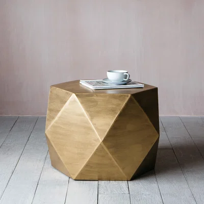 Graham & Green Gold Hexagonal Coffee Table
