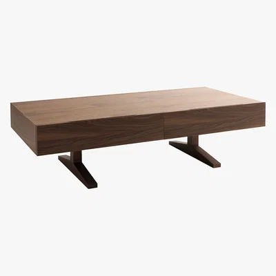 Habitat Enzo Walnut-Stained Coffee Table With Storage, Walnut