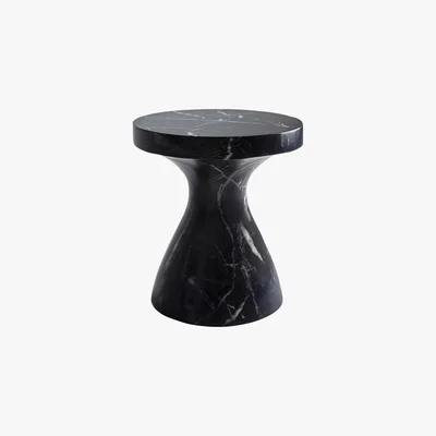 Habitat Habitat Tokki Black Marbled Cement Side Table