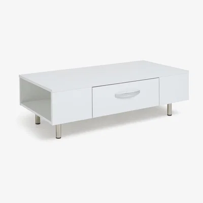 Habitat Habitat Hayward 1 Drawer Coffee Table - White Gloss