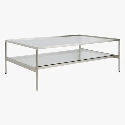 Habitat Seattle Chromed Metal And Glass Coffee Table, Clear