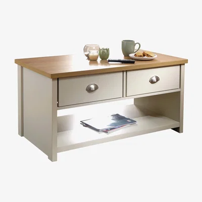 Habitat Lancaster2 Drawer Coffee Table - Cream