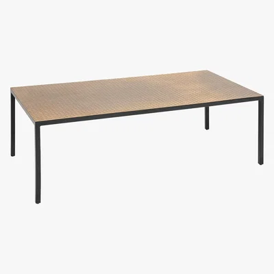 Habitat Raza Gold Printed Coffee Table, Black And Gold