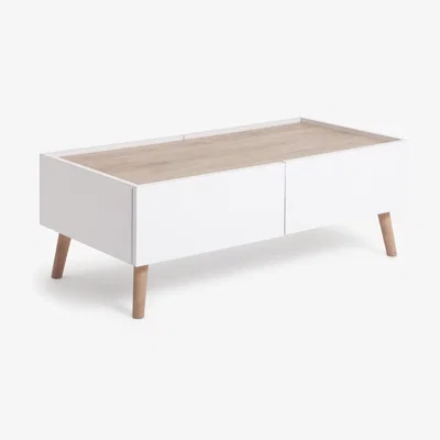 Habitat Habitat Skandi 2 Drawer Coffee Table - White Two Tone