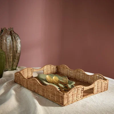 Habitat Habitat Rattan Coffee Table Tray - Natural