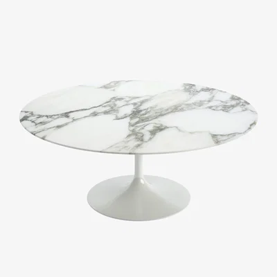 Heal's Knoll Saarinen Round Coffee Table White Acrylic Top - Heal's UK Furniture
