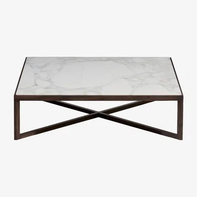 Heal's Knoll Krusin Coffee Table in Arabescato and Walnut Stained Oak