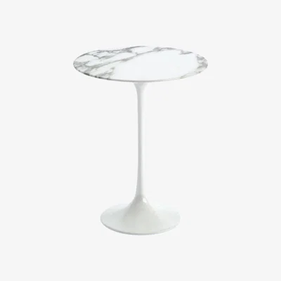 Heal's Knoll Saarinen Round Small Table Calacatta Coated Marble - Heal's UK Furniture