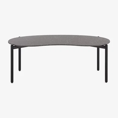 Heal's Kartell Undique Coffee Table Black Terrazzo Top Black Base Medium