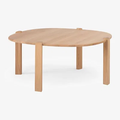 Heal's Gazzda Kulin Coffee Table White Oiled Oak 100 x 100 x 45cm