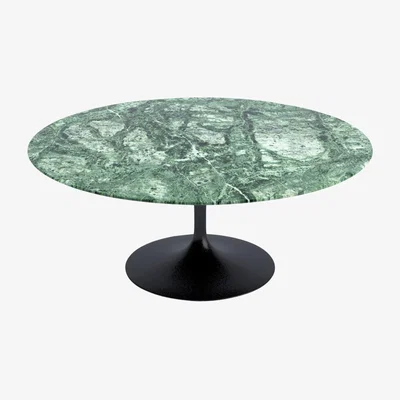 Heal's Knoll Saarinen Coffee Table with Black Base in Verdi Alpi 91cm