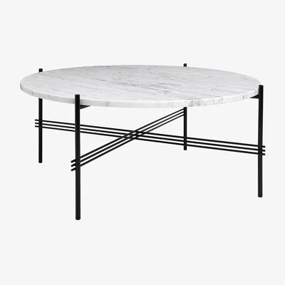 Heal's Gubi TS Coffee Table Large in White Carrara Marble