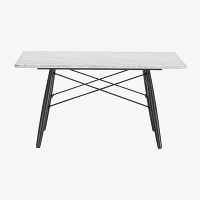 Heal's Vitra Eames Square Coffee Table Black Ash Base Marble - Heal's UK Furniture