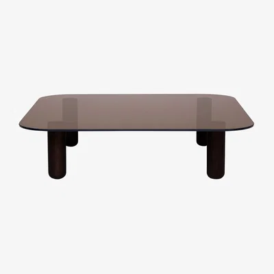 Heal's Fogia Big Sur Low Coffee Table Brown Top Wenge Legs - Heal's UK Furniture