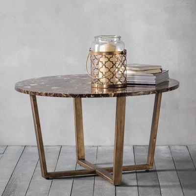 IO Living The Brown Marble Coffee Table
