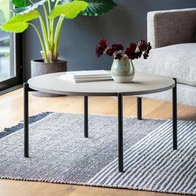 IO Living Simple Noir Oak Coffee Table Grey Grain