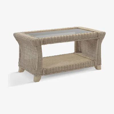 John Lewis Desser Clifton Rattan Coffee Table, Natural