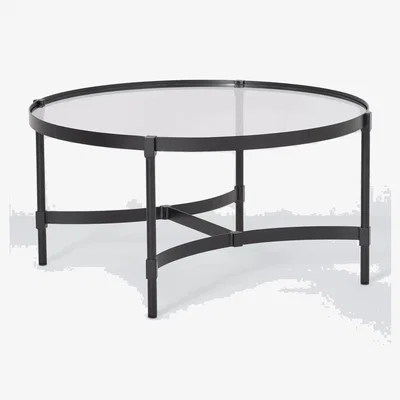 John Lewis John Lewis Forge Hammered Iron and Glass Coffee Table, Black